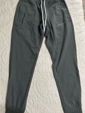 NVGTN Dark Charcoal Track Joggers with White Drawstring